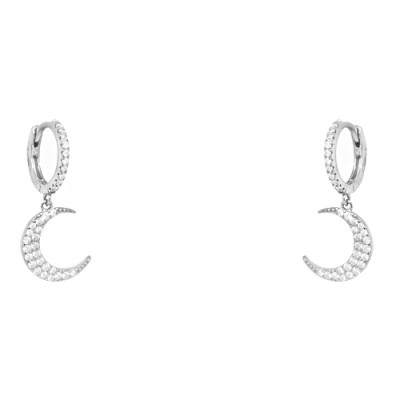 Ασημένια σκουλαρίκια κρικάκια φεγγάρια 925