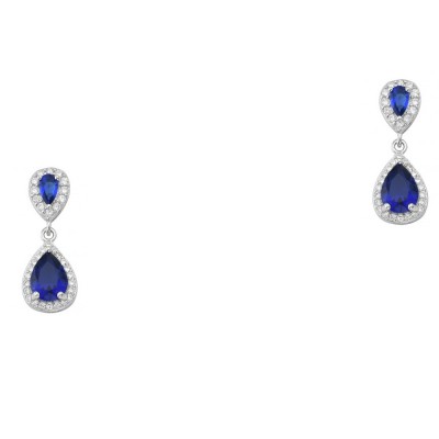 Ασημένια κρεμαστά σκουλαρίκια σταγόνες 925