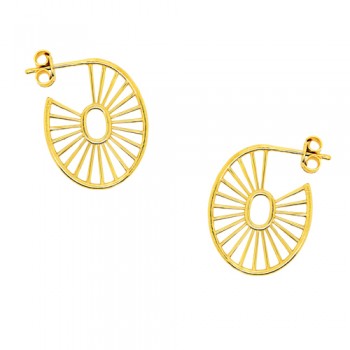 Ασημένια επιχρυσωμένα σκουλαρίκια 925