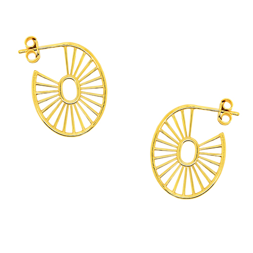 Ασημένια επιχρυσωμένα σκουλαρίκια 925