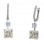 Ασημένια κρεμαστά σκουλαρίκια 925 με ζιργκόν
