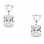 Ασημένια κρεμαστά νυφικά σκουλαρίκια 925 με ζιργκόν