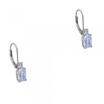 Ασημένια κρεμαστά σκουλαρίκια 925 με ζιργκόν