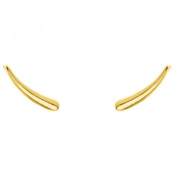 Ασημένια επιχρυσωμένα σκουλαρίκια ear cuff 925