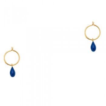 Ασημένια επιχρυσωμένα κρικάκια 925 με σταγόνες