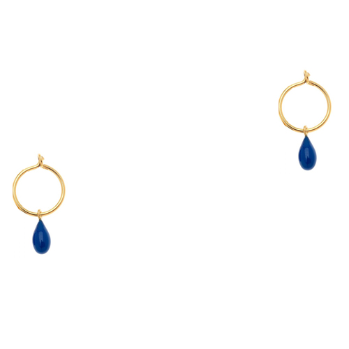 Ασημένια επιχρυσωμένα κρικάκια 925 με σταγόνες