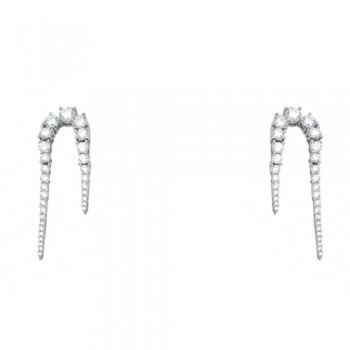 Ασημένια κρεμαστά σκουλαρίκια 925 με ζιργκόν
