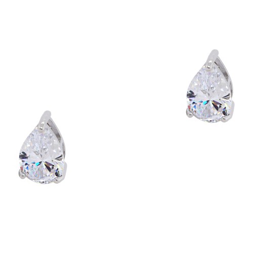 Ασημένια νυφικά σκουλαρίκια σταγόνες 925 με ζιργκόν