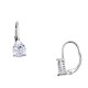Ασημένια ημικρεμαστά σκουλαρίκια σταγόνες 925 με ζιργκόν