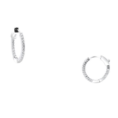 Ασημένια σκουλαρίκια κρίκοι 925 με ζιργκόν