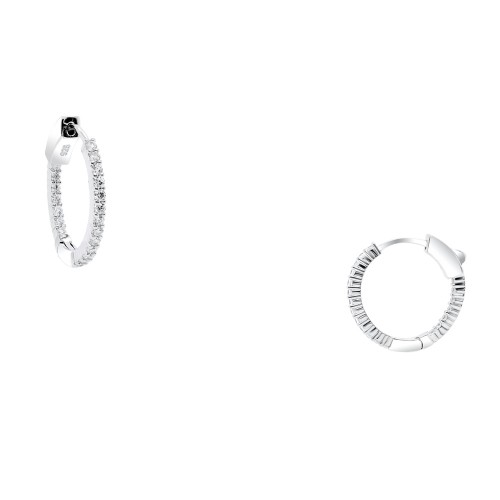 Ασημένια σκουλαρίκια κρίκοι 925 με ζιργκόν