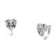 Ασημένια ημικρεμαστά σκουλαρίκια καρδιές 925 με ζιργκόν