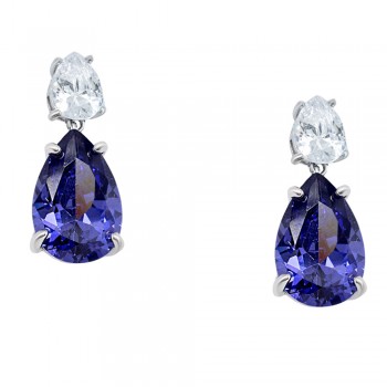 Ασημένια σκουλαρίκια σταγόνες 925 με ζιργκόν