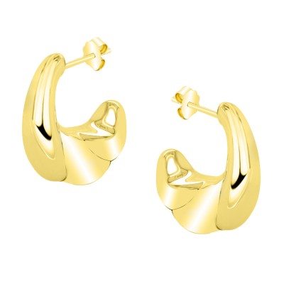 Ασημένια επιχρυσωμένα σκουλαρίκια 925