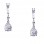 Ασημένια νυφικά σκουλαρίκια σταγόνες 925 με ζιργκόν