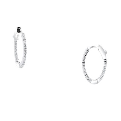 Ασημένια σκουλαρίκια οβάλ κρίκοι 925