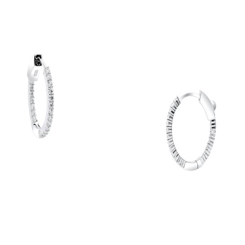 Ασημένια σκουλαρίκια οβάλ κρίκοι 925