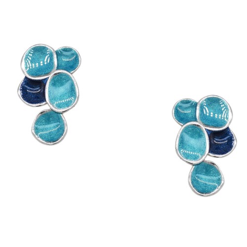 Ασημένια σκουλαρίκια 925 με σμάλτο