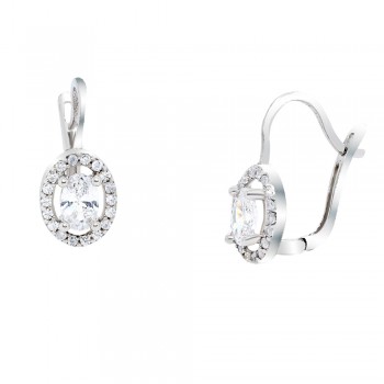 Ασημένια ημικρεμαστά σκουλαρίκια 925