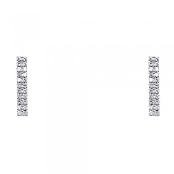 Ασημένια σκουλαρίκια ριβιέρα 925 με ζιργκόν