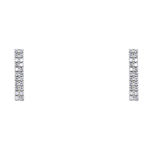 Ασημένια σκουλαρίκια ριβιέρα 925 με ζιργκόν