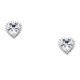 Ασημένια σκουλαρίκια καρδιές 925 με ζιργκόν