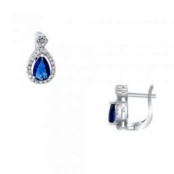 Ασημένια σκουλαρίκια σταγόνες 925 με ζιργκόν