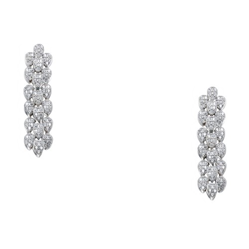 Ασημένια κρεμαστά σκουλαρίκια 925 με ζιργκόν