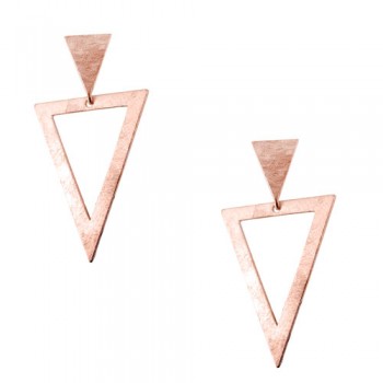 Ασημένια σκουλαρίκια 925 σε ροζ χρώμα