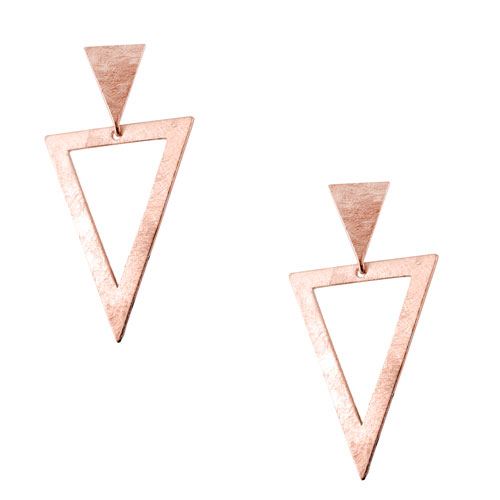 Ασημένια σκουλαρίκια 925 σε ροζ χρώμα