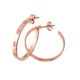 Ασημένια σκουλαρίκια κρίκοι 925 σε ροζ χρώμα