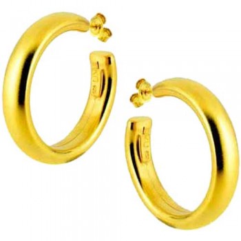 Ασημένια επιχρυσωμένα σκουλαρίκια κρίκοι 925