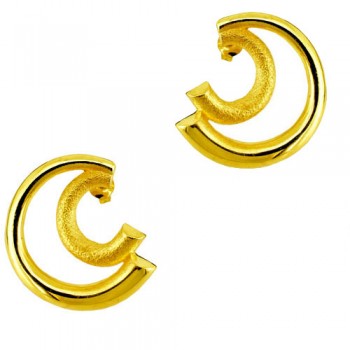 Ασημένια επιχρυσωμένα σκουλαρίκια 925