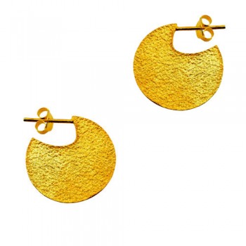 Ασημένια επιχρυσωμένα σκουλαρίκια 925