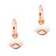 Ασημένια σκουλαρίκια μάτι 925 σε ροζ χρώμα