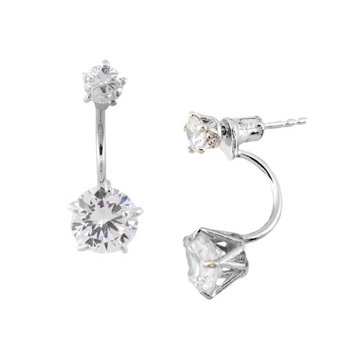 Ασημένια σκουλαρίκια ear jacket 925