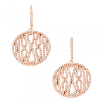 Ασημένια σκουλαρίκια 925 σε ροζ χρώμα