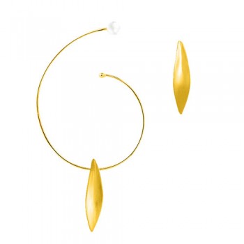 Ασημένια χειροποίητα σκουλαρίκια 925 με μαργαριτάρι