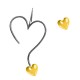 Ασημένια χειροποίητα σκουλαρίκια καρδιές 925