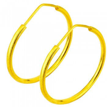 Ασημένια επιχρυσωμένα σκουλαρίκια κρίκοι 925