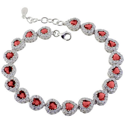 Ασημένιο βραχιόλι ριβιέρα 925 με ζιργκόν