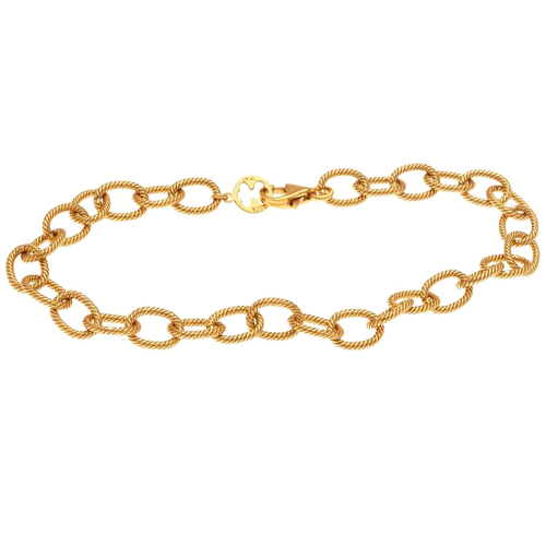 Ασημένιο επιχρυσωμένο βραχιόλι αλυσίδα 925