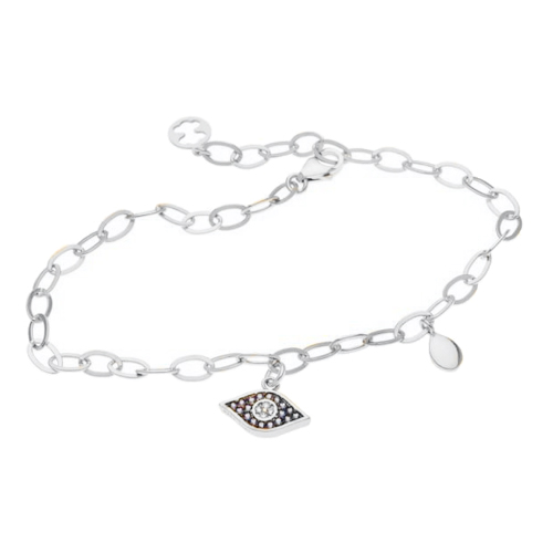 Ασημένιο βραχιόλι μάτι 925 με ζιργκόν