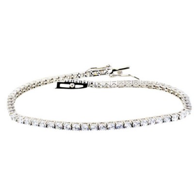 Ασημένιο βραχιόλι ριβιέρα 925 με ζιργκόν