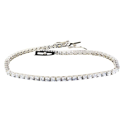 Ασημένιο βραχιόλι ριβιέρα 925 με ζιργκόν