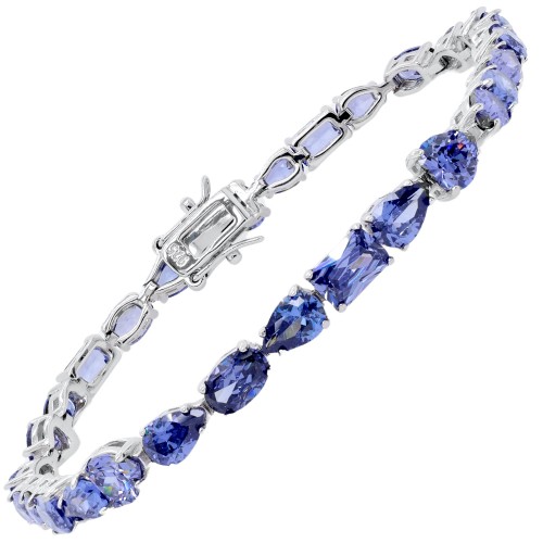 Ασημένιο βραχιόλι ριβιέρα 925 με ζιργκόν