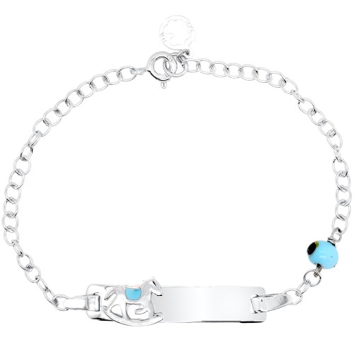 Ασημένιο παιδικό βραχιόλι ταυτότητα 925