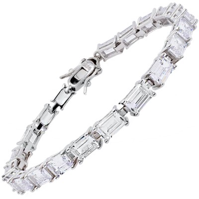 Ασημένιο βραχιόλι ριβιέρα 925 με ζιργκόν