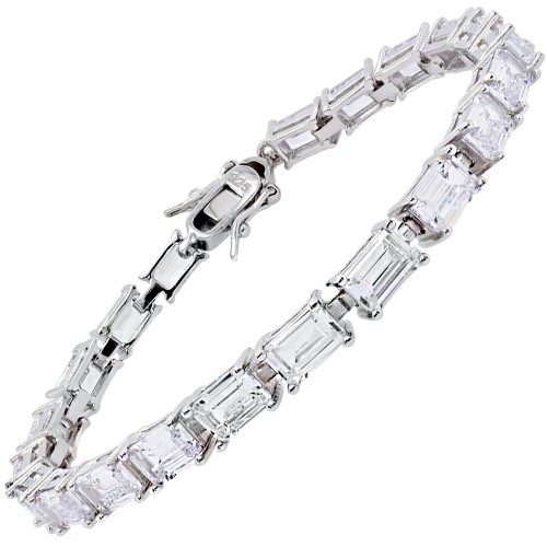 Ασημένιο βραχιόλι ριβιέρα 925 με ζιργκόν