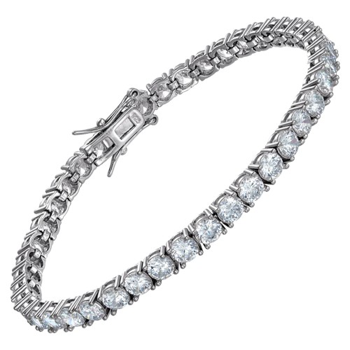 Ασημένιο βραχιόλι ριβιέρα 925 με ζιργκόν